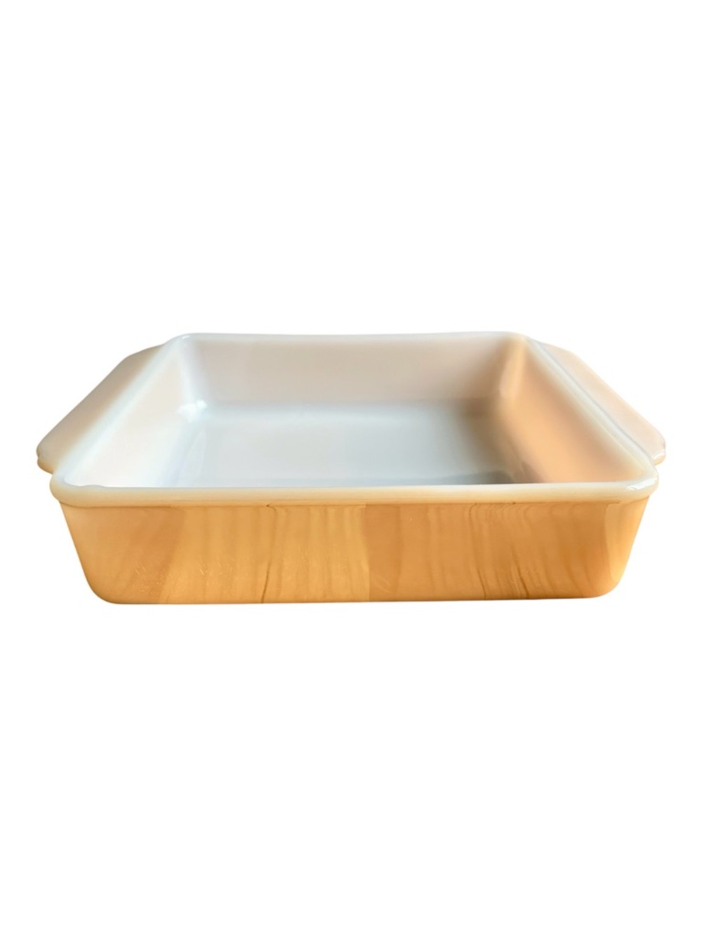 Vintage Anchor Hocking Fire King Peach Lustre #452 8” Square Casserole Dish